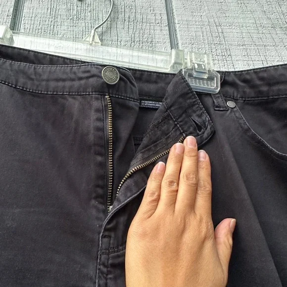 Buffalo David Bitton Daily Mid Rise Stretch Skinny Ankle Grazer Pants Black‎ - Picture 6 of 12